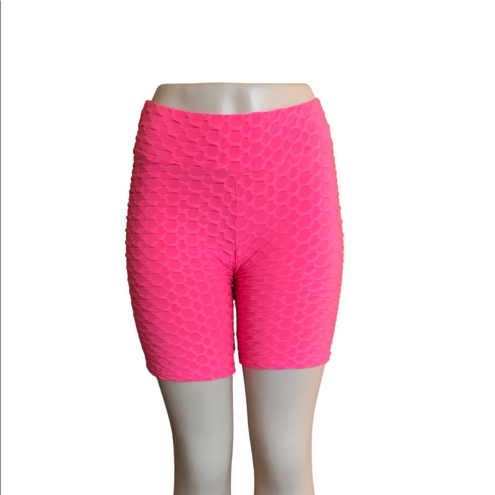 🌸 Hot Pink Scrunchy Biker Shorts 🌸